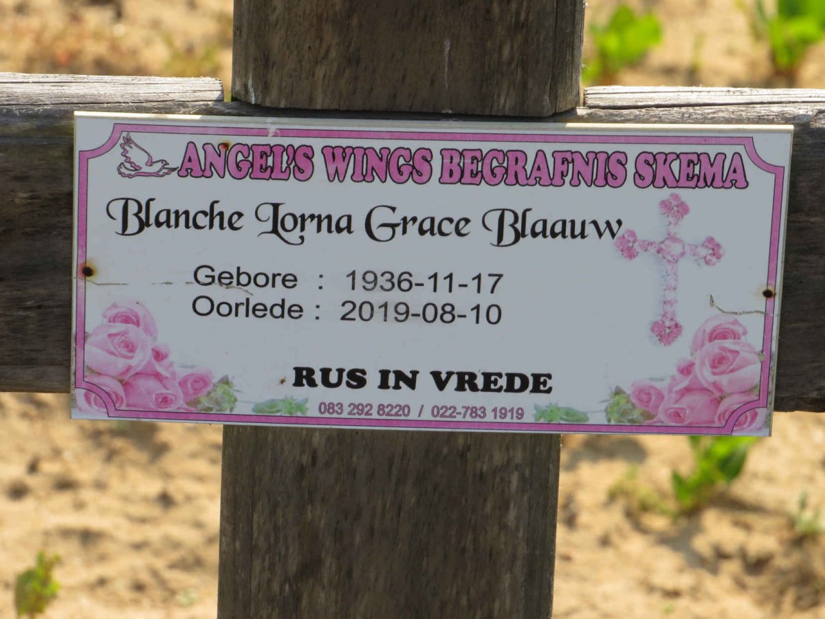 BLAAUW Blanche Lorna Grace 1936-2019