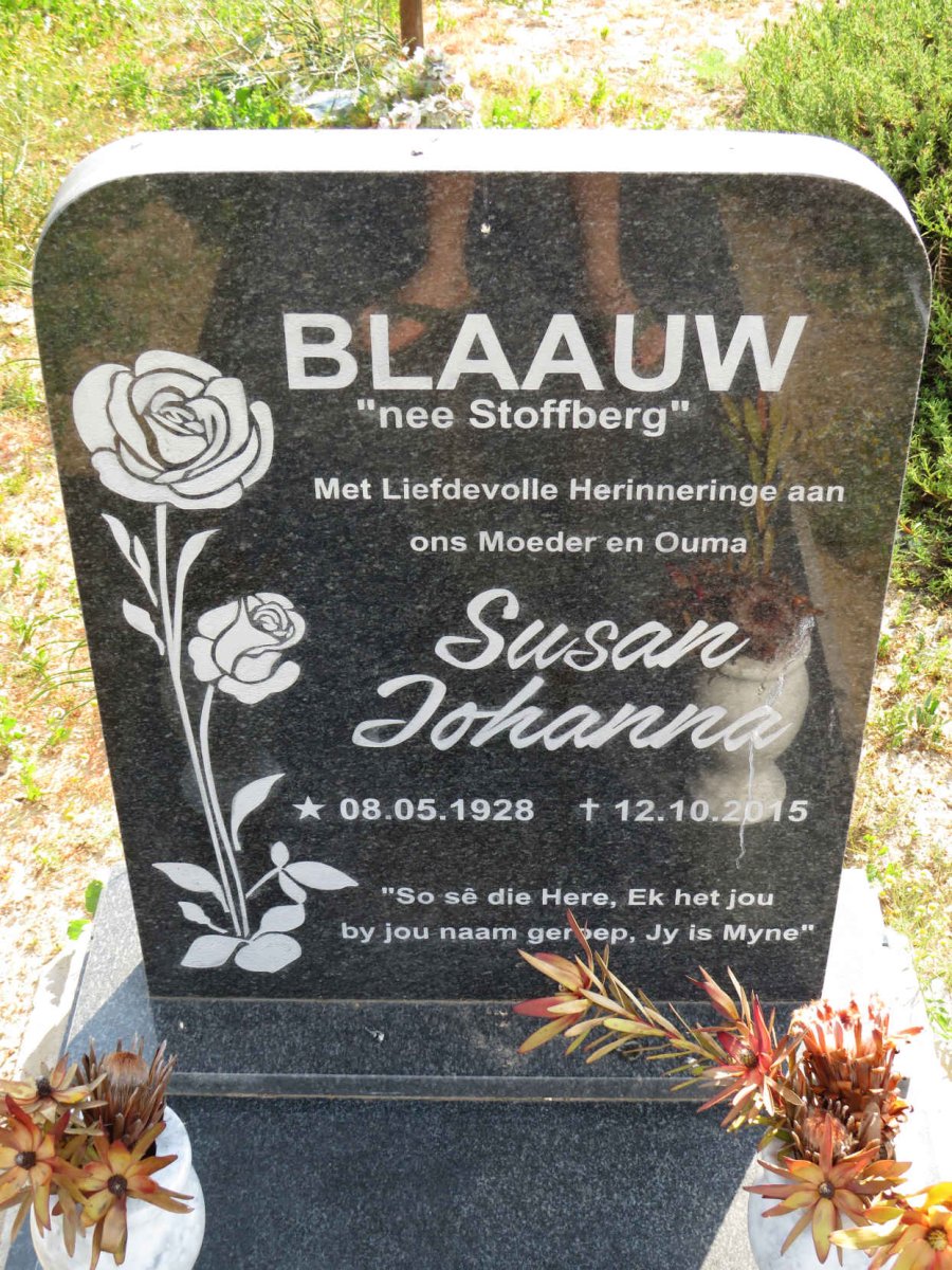 BLAAUW Susan Johanna nee STOFFBERG 1928-2015