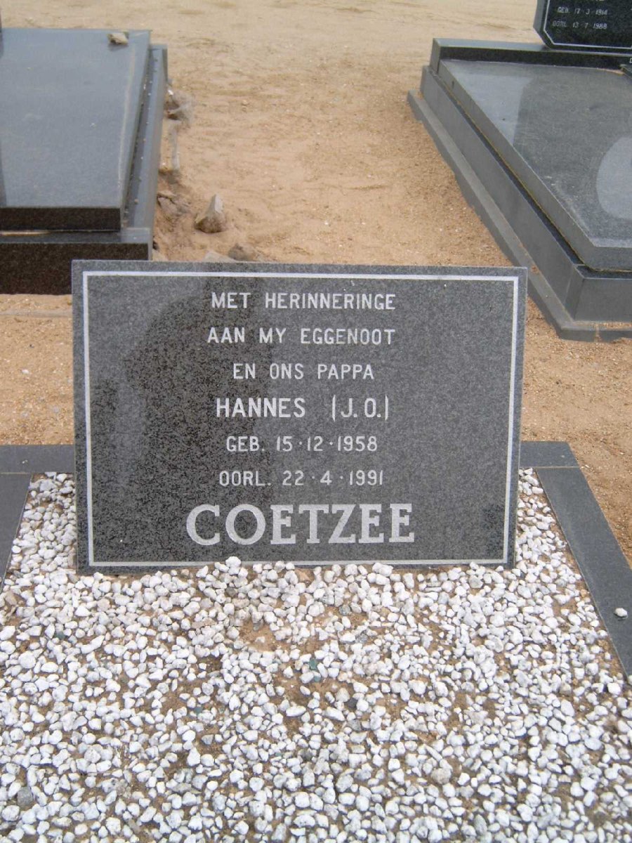 COETZEE J.O. 1958-1991