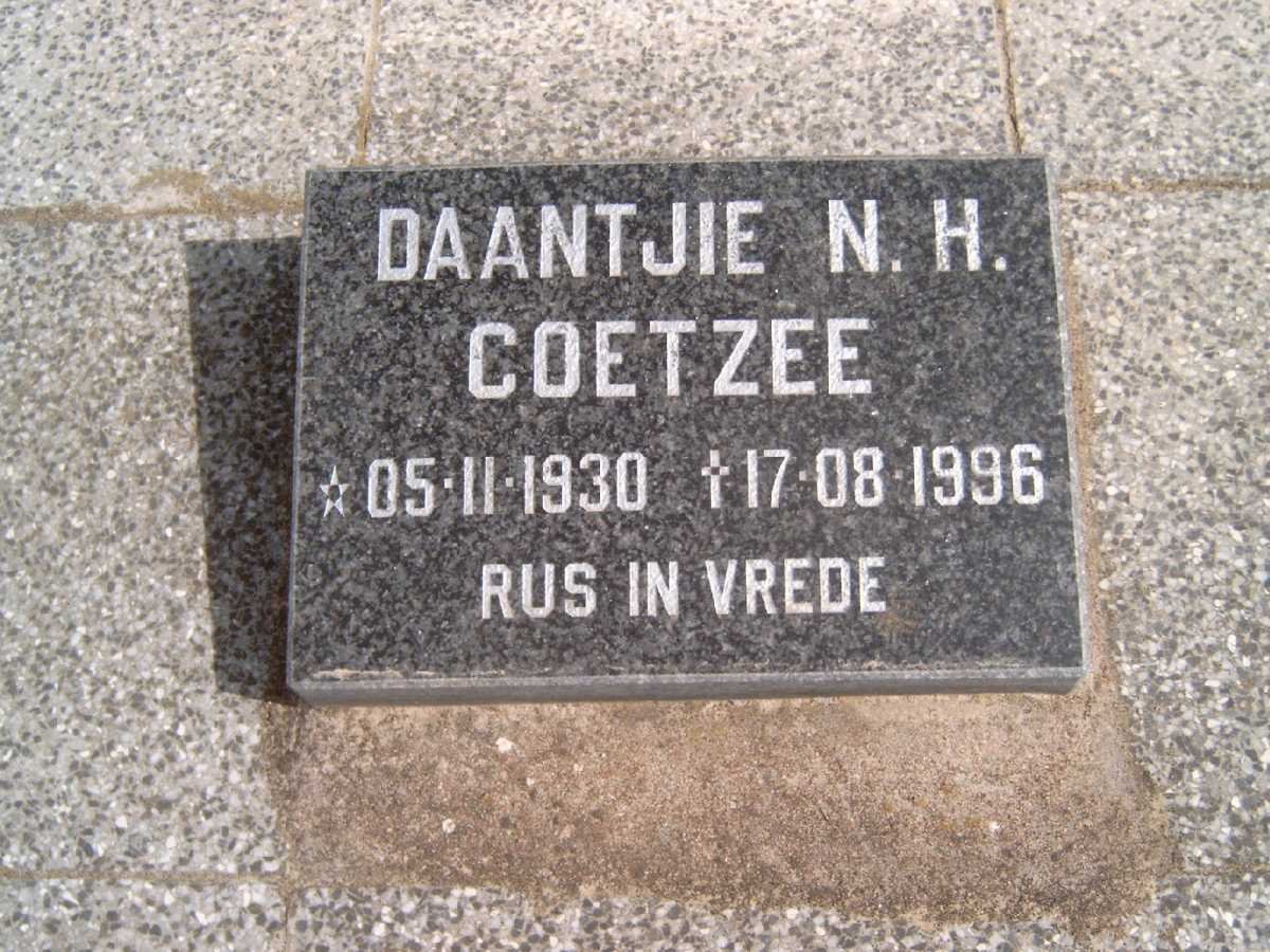 COETZEE Daantjie N.H. 1930-1996