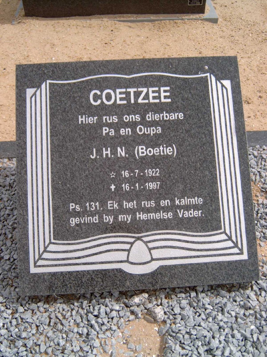 COETZEE J.H.N. 1922-1997