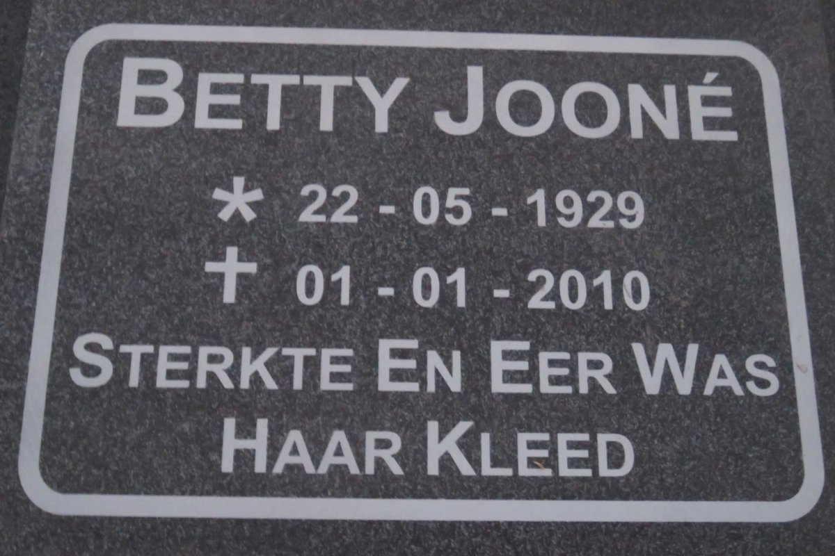 JOONÉ Betty 1929-2010