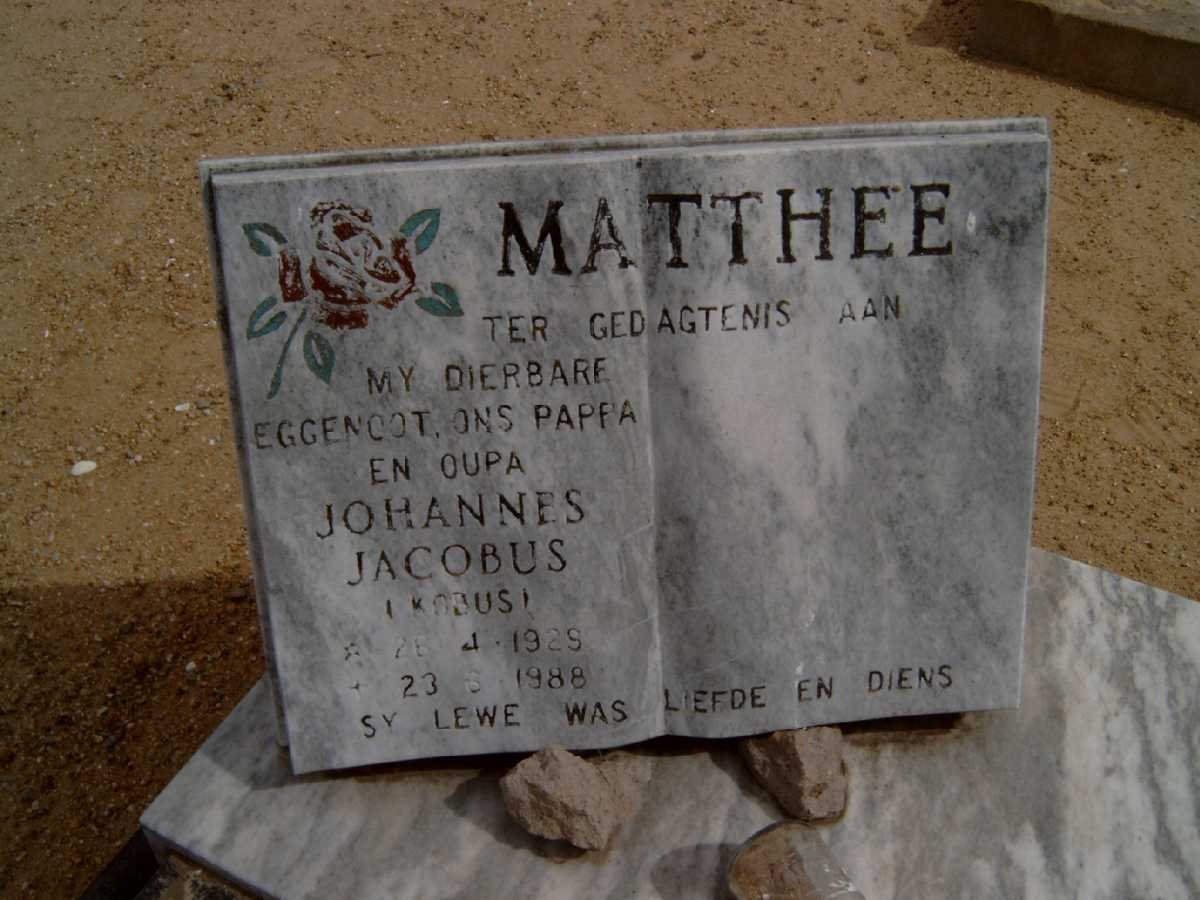 MATTHEE Johannes Jacobus 1929-1988