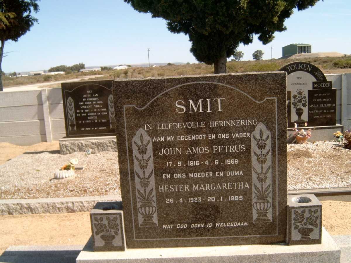 SMIT John Amos Petrus 1916-1969 &amp; Hester Margaretha 1923-1985