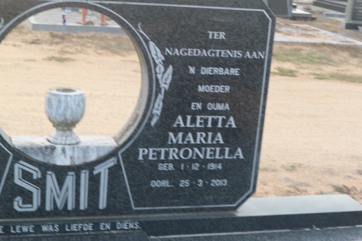 SMIT Aletta Maria Petronella 1914-2013