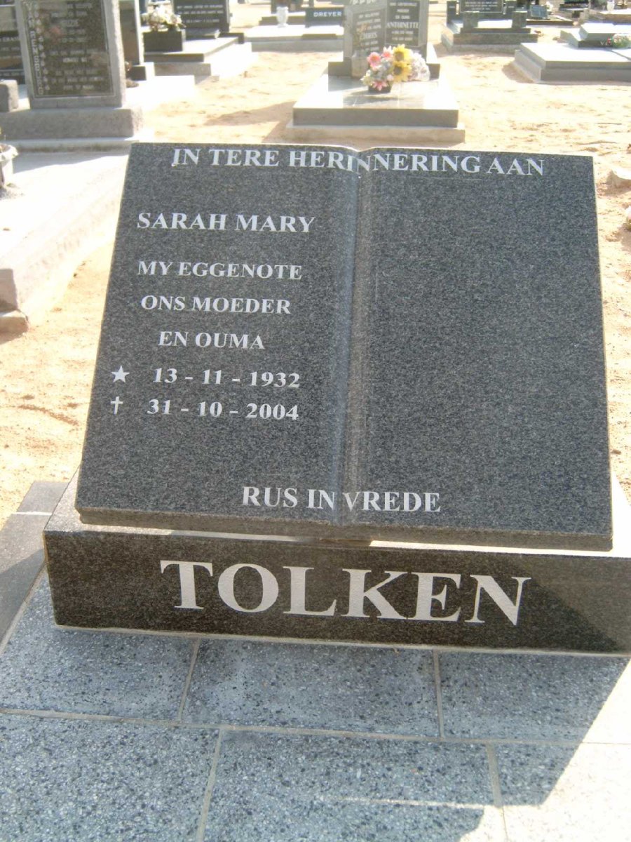 TOLKEN Sarah Mary 1932-2004