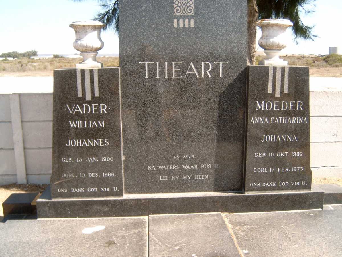THEART William Johannes 1900-1966 &amp; Anna Catharina Johanna 1902-1973