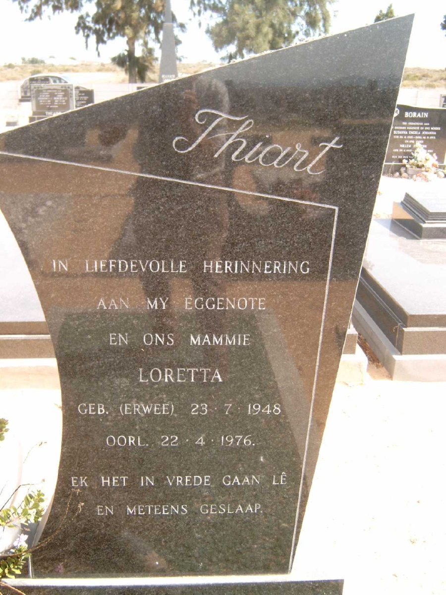 THIART Loretta nee ERWEE 1948-1976
