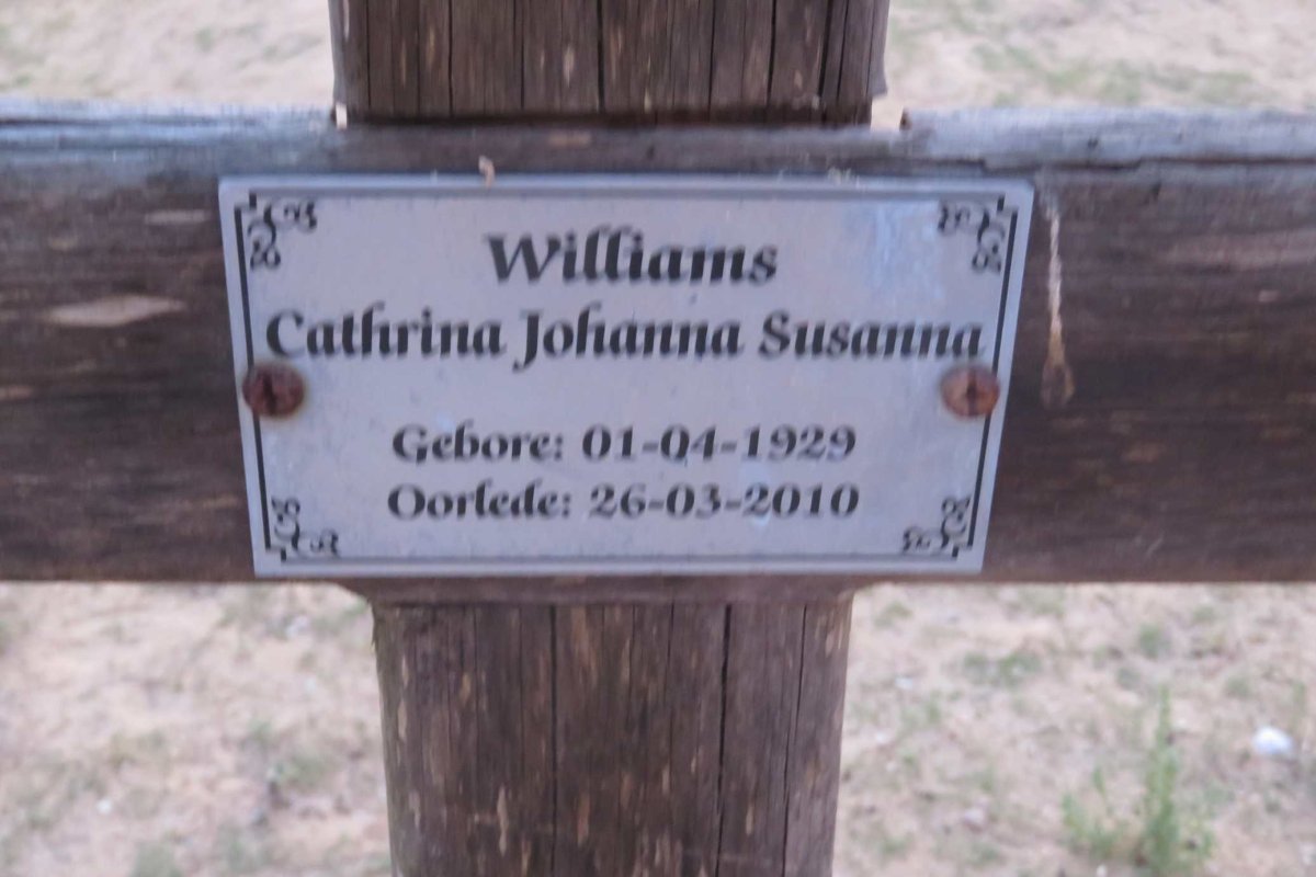 WILLIAMS Cathrina Johanna Susanna 1929-2010