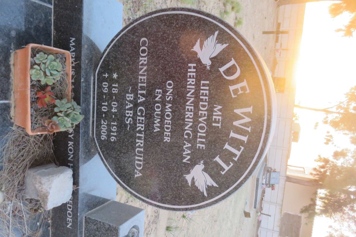 WITT Cornelia Gertruida, de 1916-2006