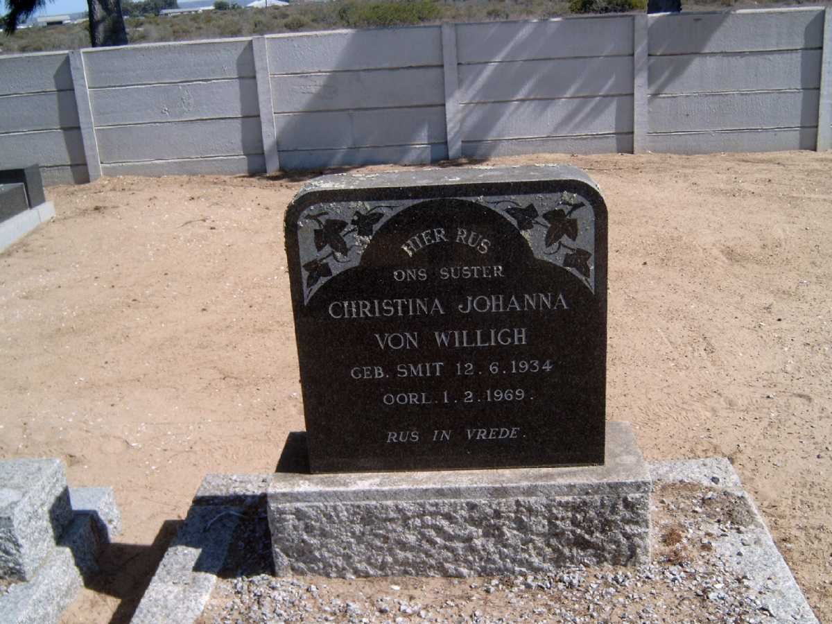 WILLIGH Christina Johanna, von nee SMIT 1934-1969