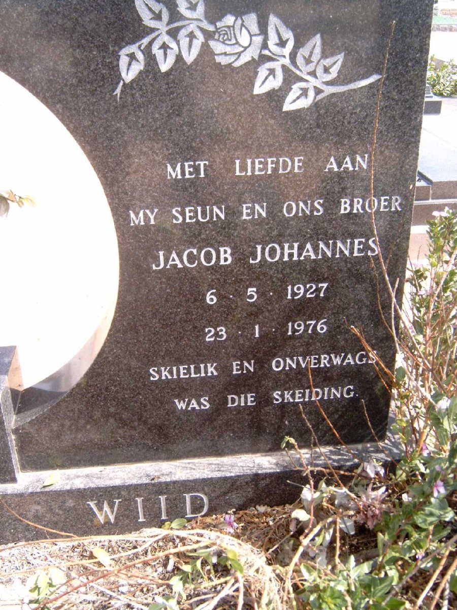 WIID Jacob Johannes 1927-1976