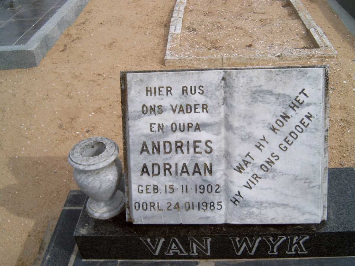 WYK Andries Adriaan, van 1902-1985