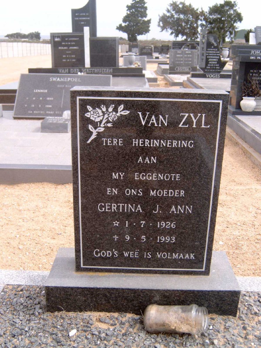 ZYL Gertina J. Ann, van 1926-1993