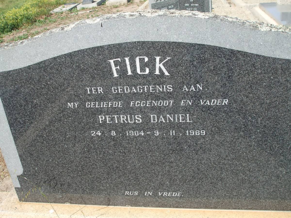 FICK Petrus Daniel 1904-1969