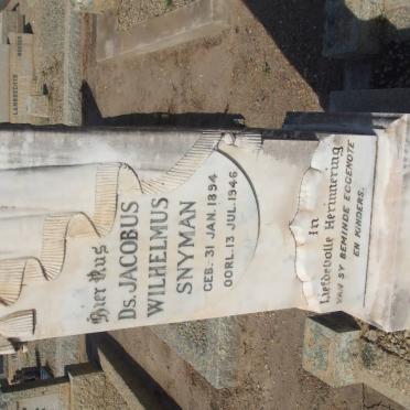 SNYMAN Jacobus Wilhelmus 1894-1946