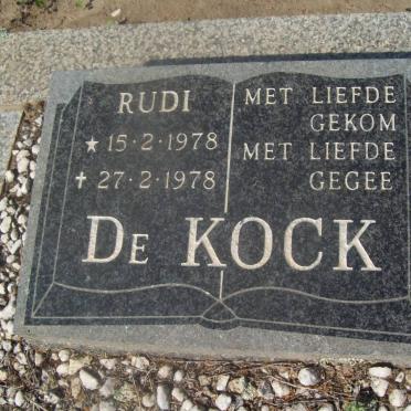 KOCK Rudi, de 1978-1978
