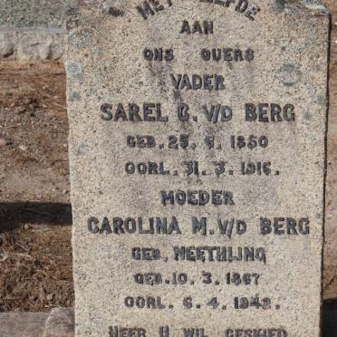 BERG Sarel G. v.d. 1850-1916 &amp; Carolina M. NEETHLING 1867-1942