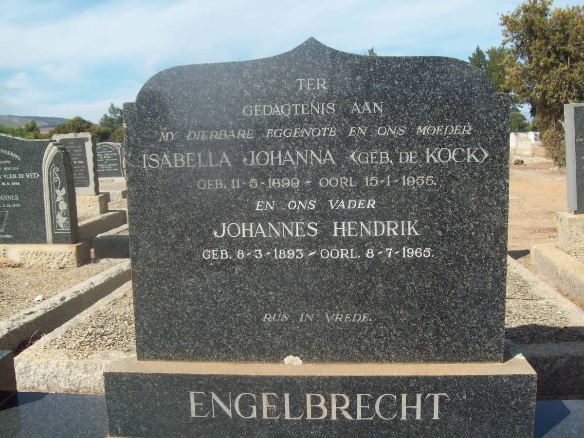 ENGELBRECHT Johannes Henrik 1893-1965 &amp; Isabella Johanna de KOCK 1899-1955