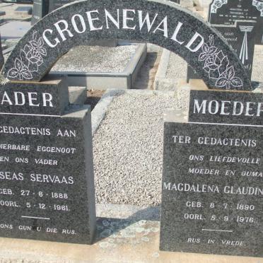 GROENEWALD Joseas Servaas 1888-1961 &amp; Magdalena Claudina C. 1890-1976