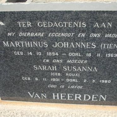 HEERDEN Marthinus Johannes, van 1894-1969 &amp; Sarah Susanna ROUX 1901-1980