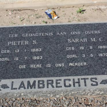 LAMBRECHTS Pieter S. 1883-1963 &amp; Sarah M.C. 1891-1970