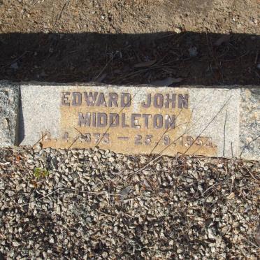 MIDDLETON Edward John 1873-1953