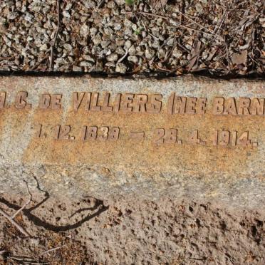 VILLIERS M.C., de nee BARNARD 1838-1914