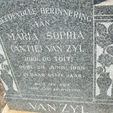 ZYL Maria Sophia, van nee DU TOIT -1958