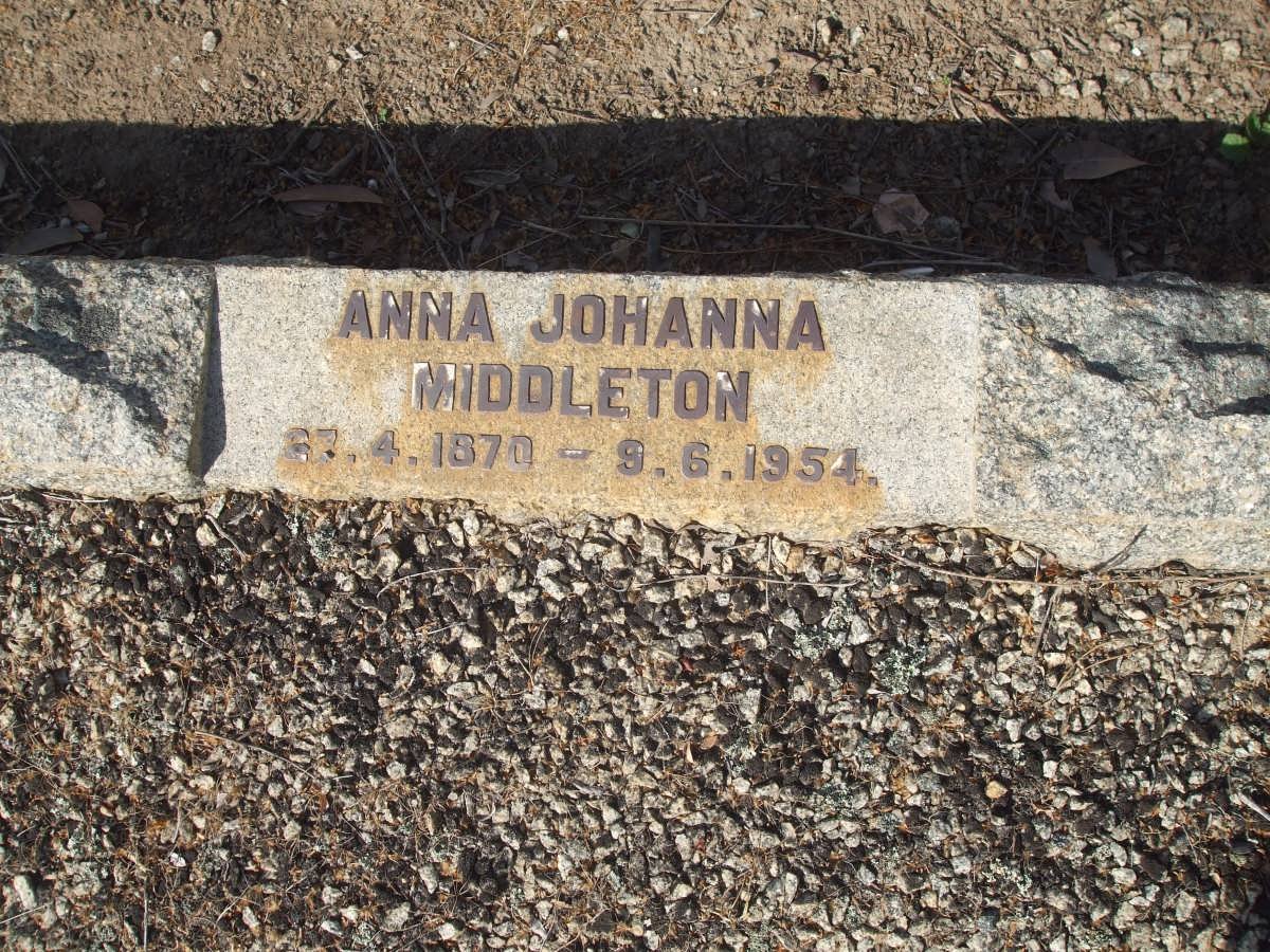 MIDDLETON Anna Johanna 1870-1954