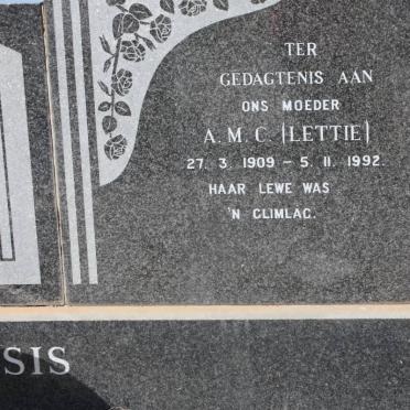PLESSIS Pieter Daniel, du 1903-1971 &amp; A.M.C 1909-1992 