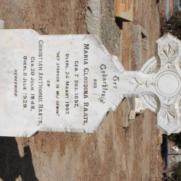 RAATS Christian Anthonie 1848-1929 &amp; Maria Gloudina 1857-1907