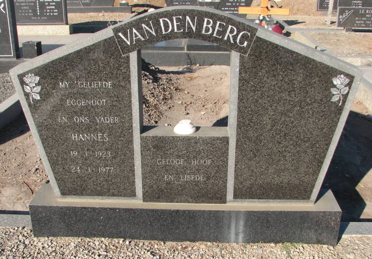 BERG Hannes, van den 1923-1977