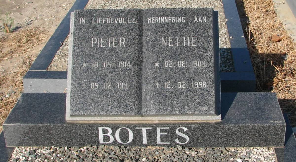 BOTES Pieter 1914-1991 &amp; Nettie 1909-1998