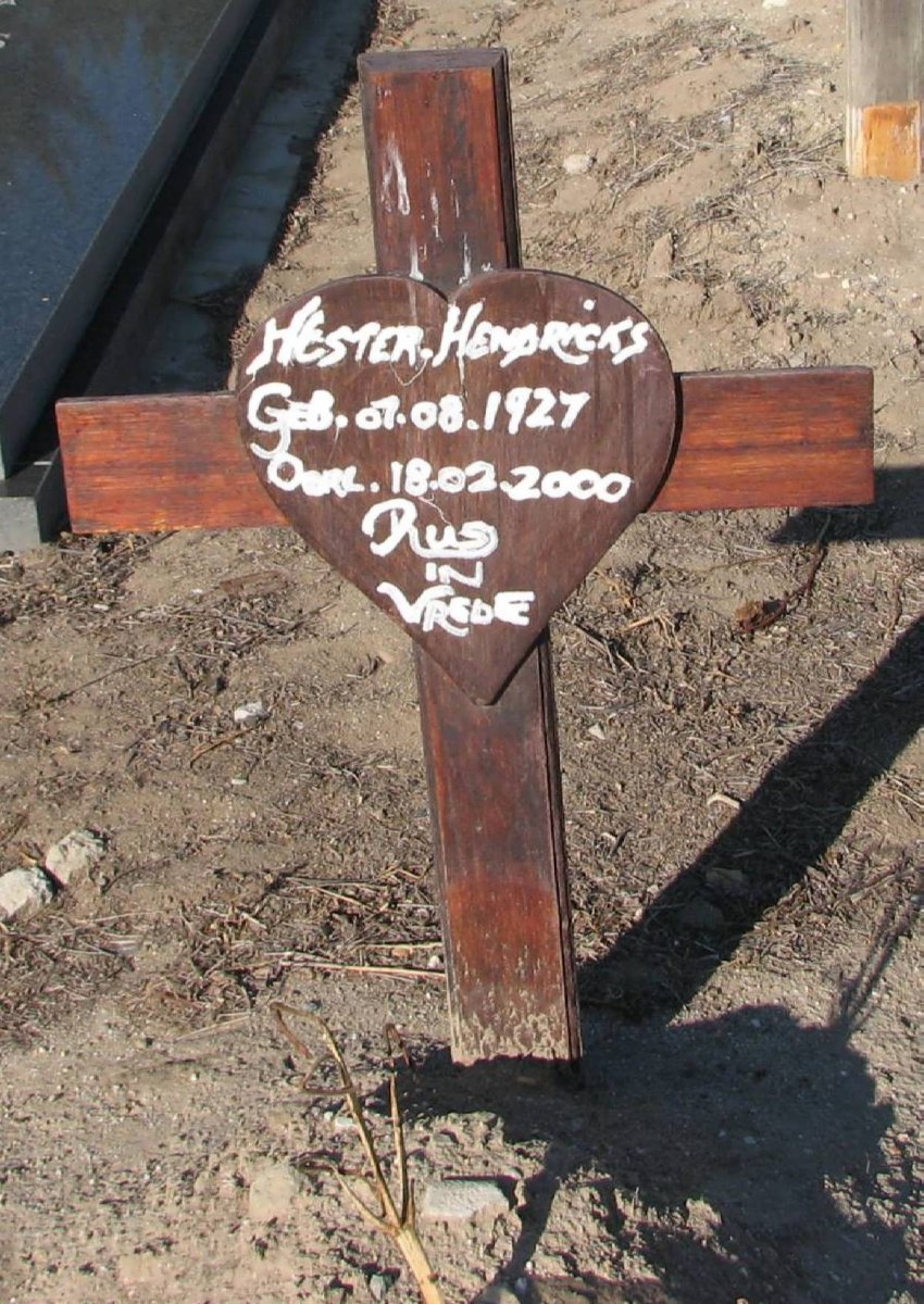 HENDRICKS Hester 1927-2000