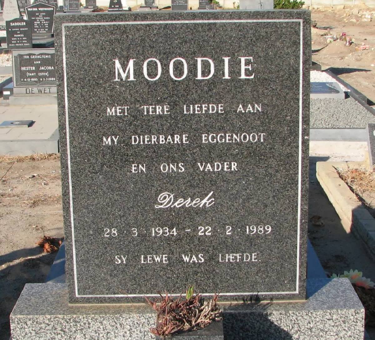 MOODIE Derek 1934-1989
