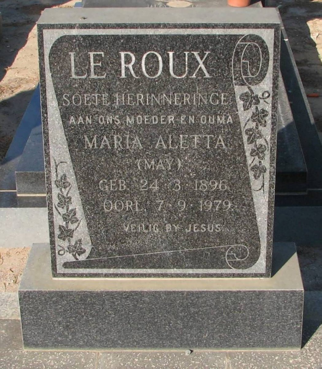 ROUX Maria Aletta, le 1896-1979