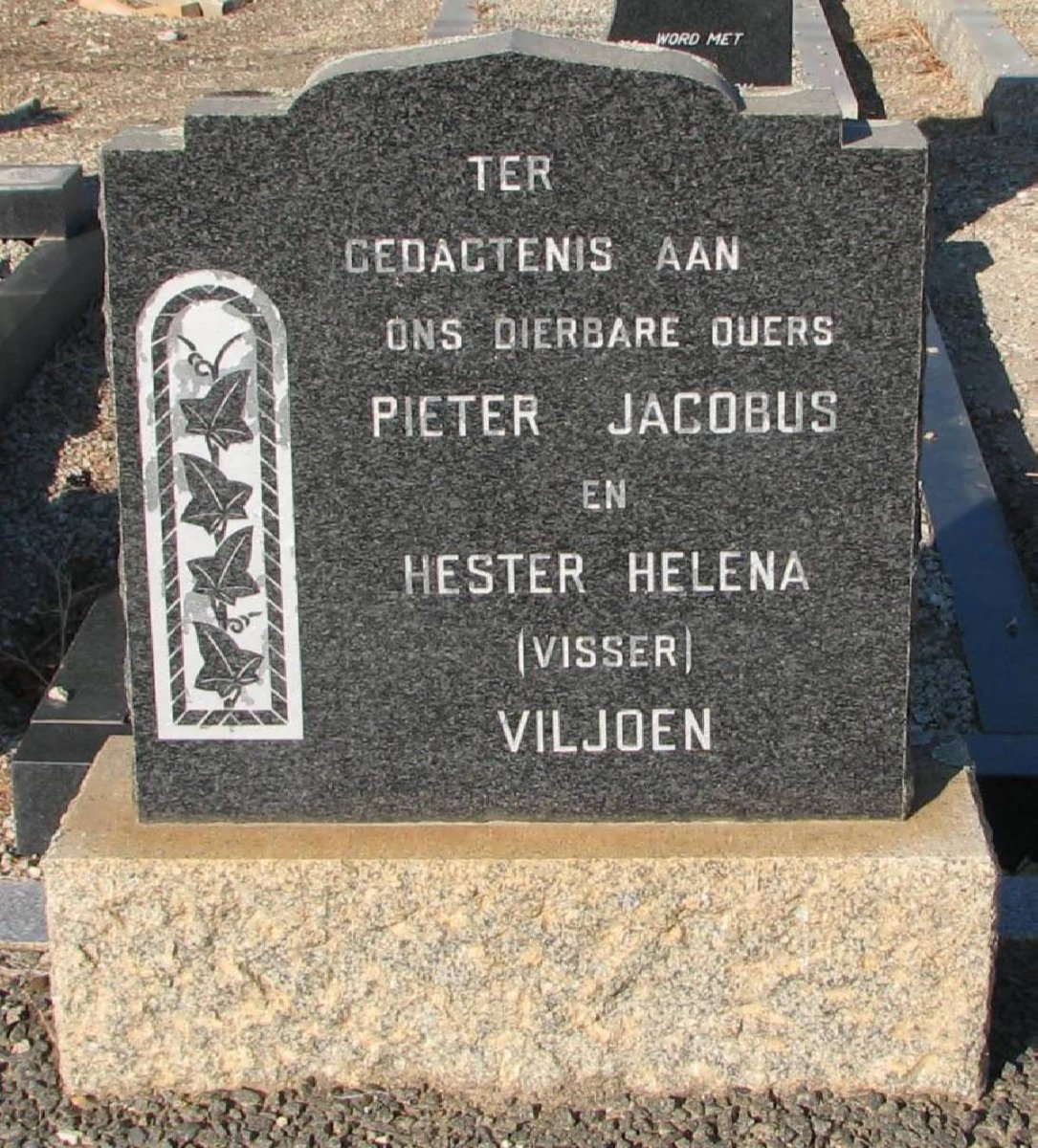 VILJOEN Pieter Jacobus &amp; Hester Helena VISSER