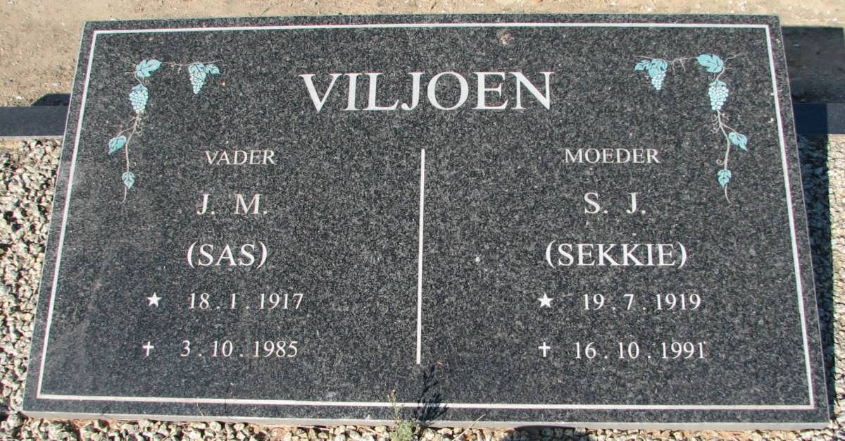 VILJOEN J.M. 1917-1985 &amp; S.J. 1919-1991