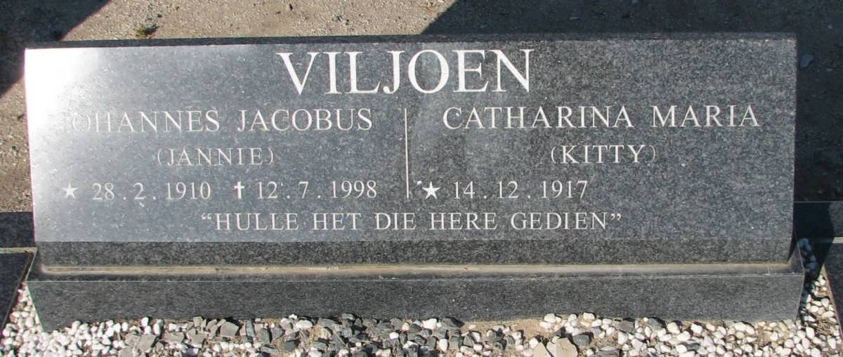 VILJOEN Johannes Jacobus 1910-1998 &amp; Catharina Maria 1917-