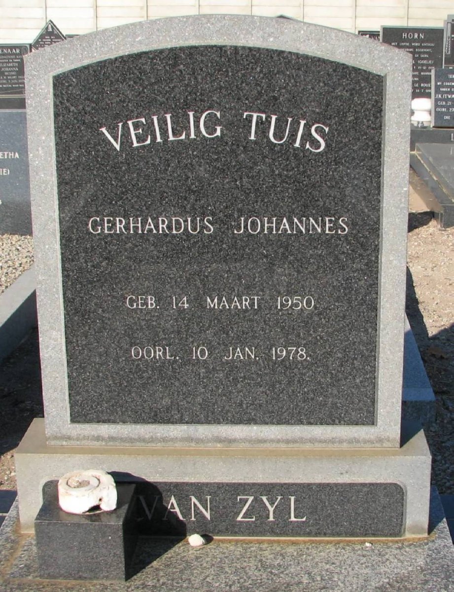 ZYL Gerhardus Johannes, van 1950-1978
