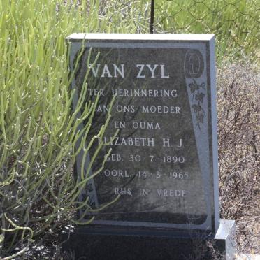 ZYL Elizabeth H.J., van 1890-1965