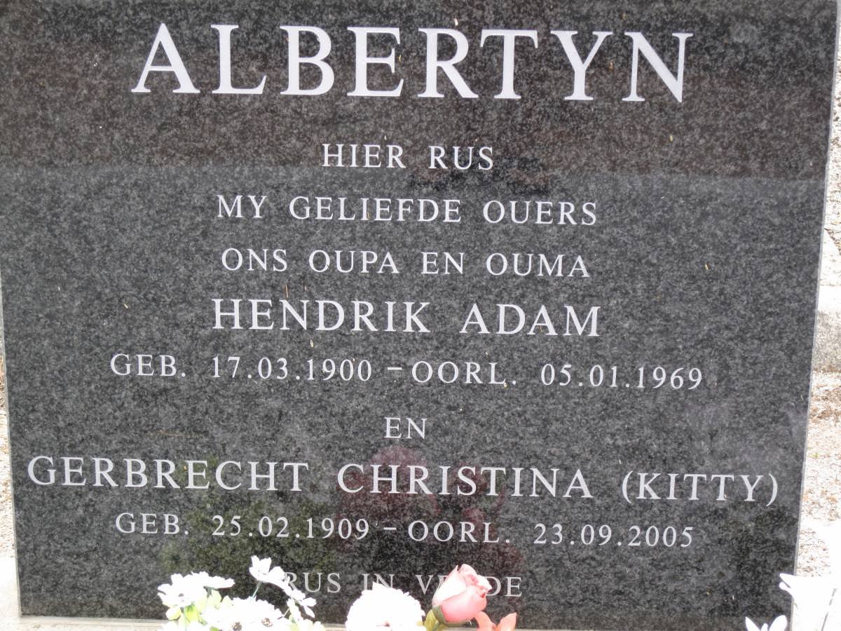 ALBERTYN Hendrik Adam 1900-1969 &amp; Gerbrecht Christina 1909-2005