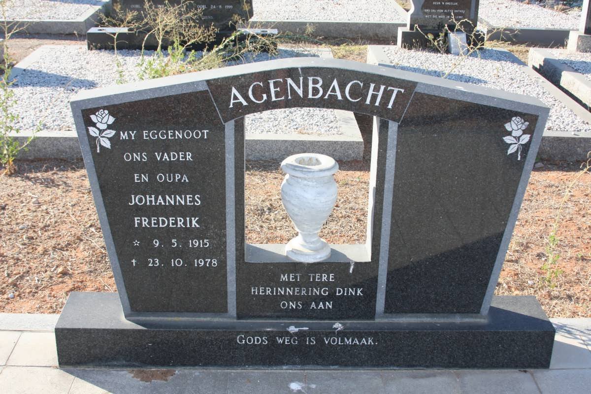 AGENBACHT Johannes Frederik 1915-1978