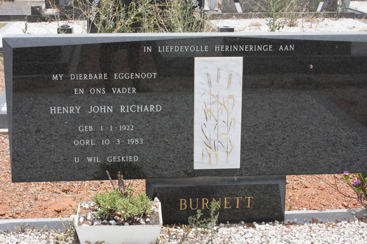 BURNETT Henry John Richard 1922-1983