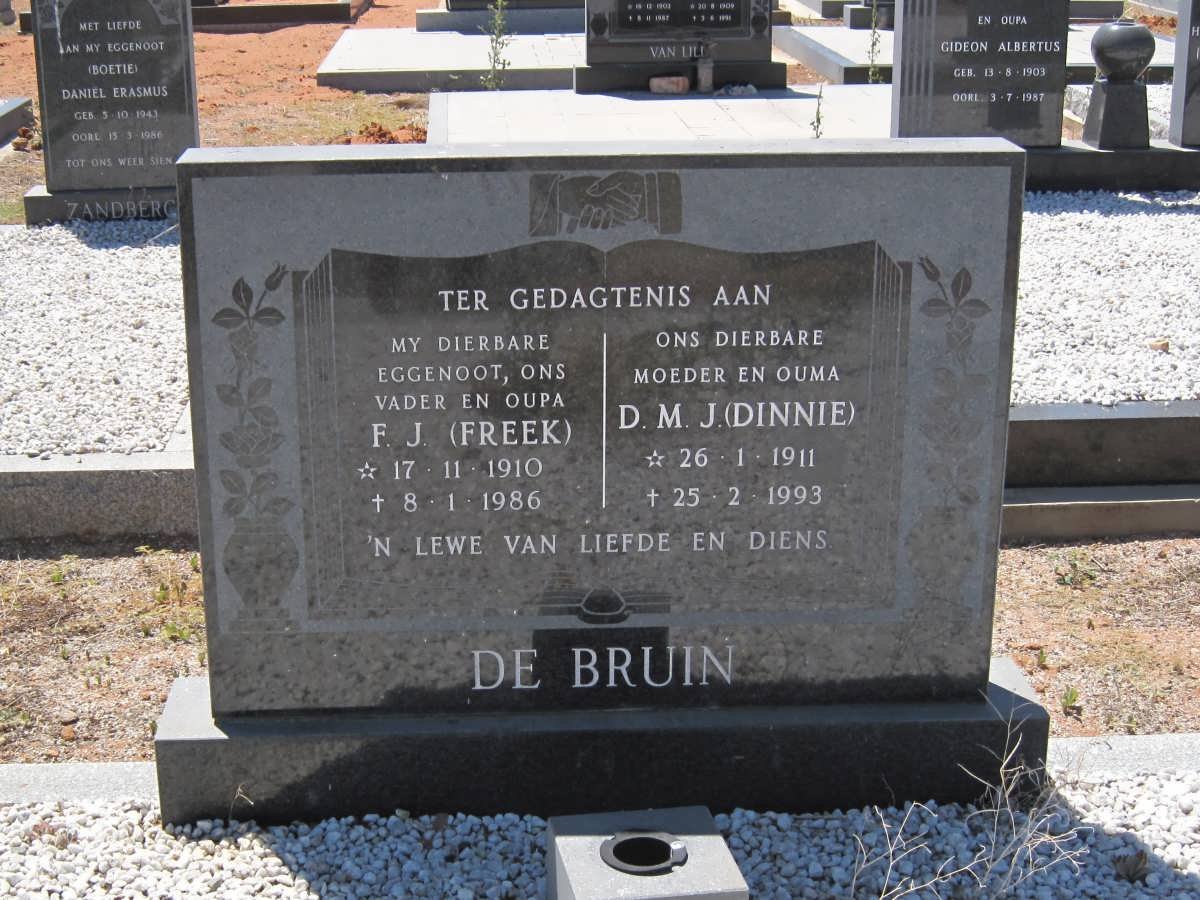 BRUIN F.J., de 1910-1986 &amp; D.M.J. 1911-1993