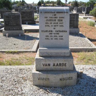 AARDE Jacobus Izak, van 1867-1930 &amp; Wilhelmina Catharina MAREE 1868-1926