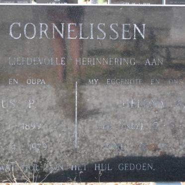 CORNELISSEN Jacobus P. 1899-1979 &amp; Helena NEL ??-1975
