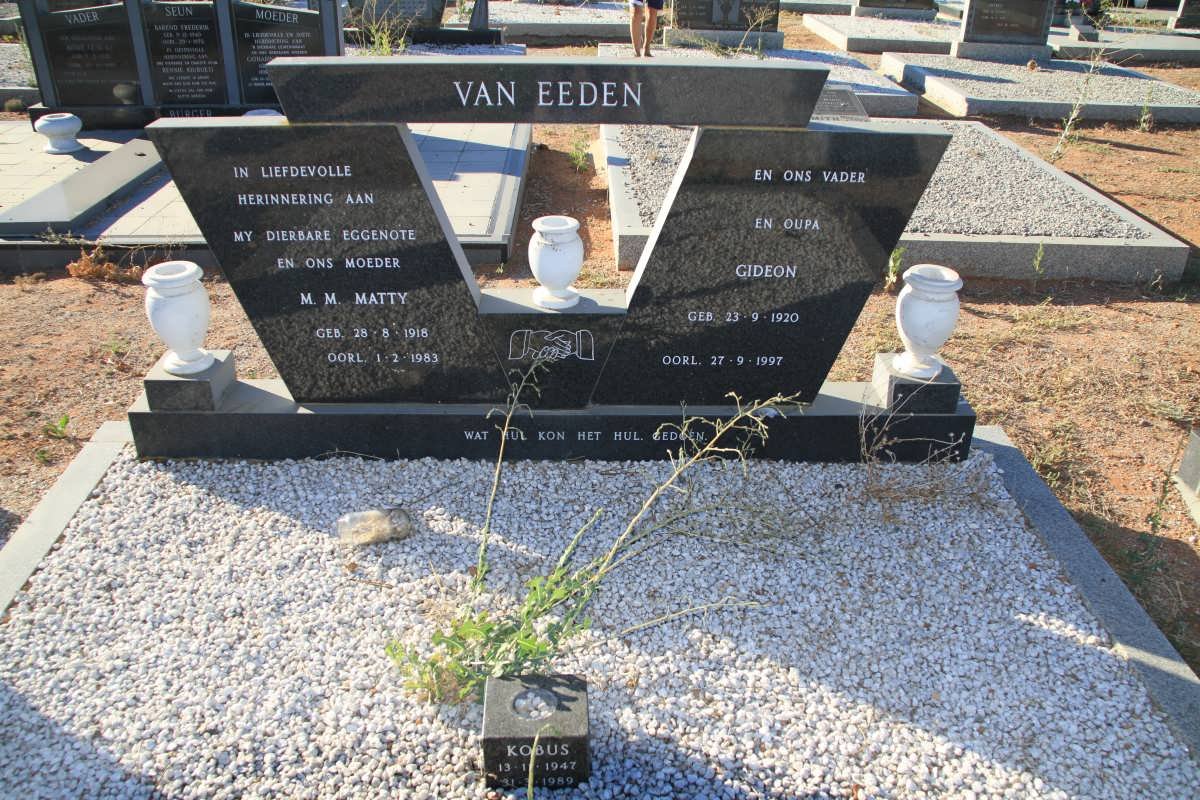 EEDEN Gideon, van 1920-1997 &amp; M.M. 1918-1983 :: VAN EEDEN Kobus 1947-1989