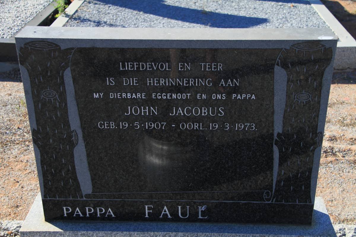 FAUL John Jacobus 1907-1973